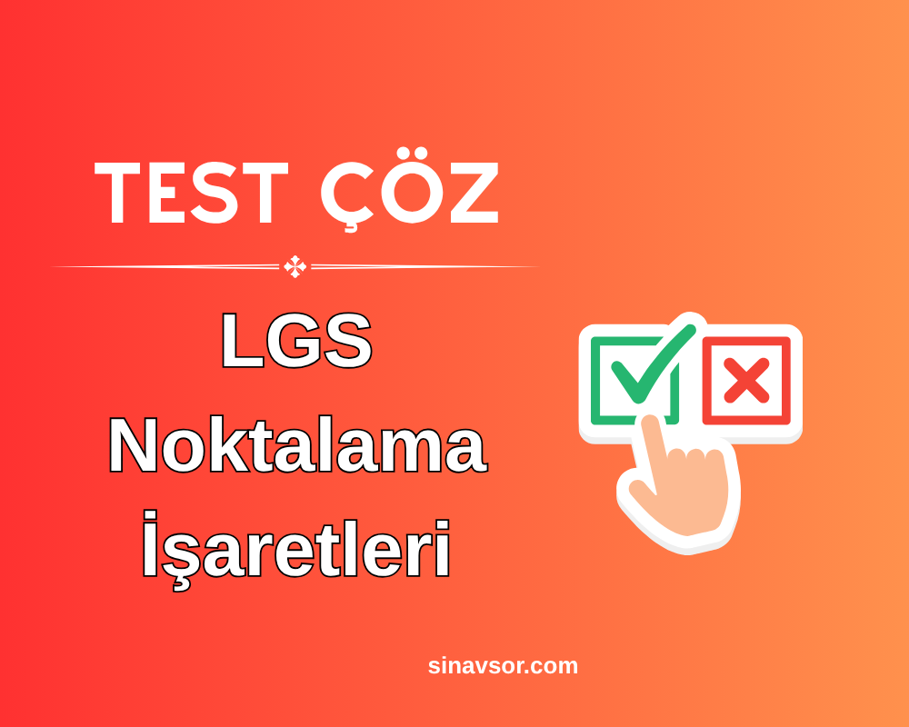LGS Noktalama İşaretleri test çöz kapak görseli