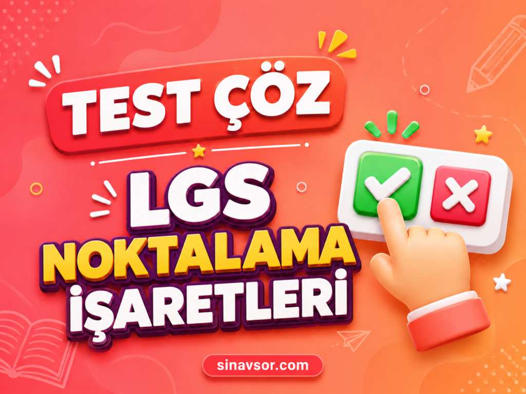 LGS noktalama işaretleri testi çöz kapak görseli